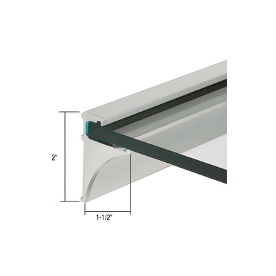 CRL Brushed Nickel 24" Aluminum Shelf Kit for 1/4" Glass