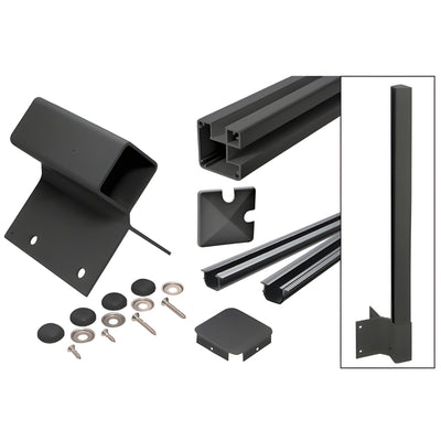 CRL Matte Black 1100 Series Outiside 90 Degree Fascia Mount Post Kit