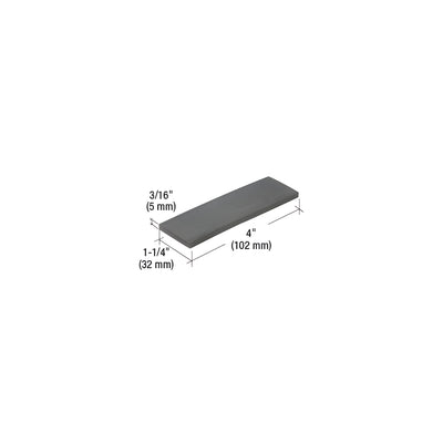 CRL-U.S. Aluminum EPDM Setting Block for 1" Interior Glazing - 100/Pk