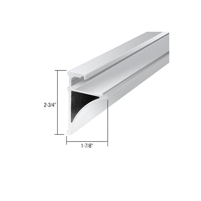 CRL Brite Anodized 96" Aluminum Shelving Extrusion for 3/8" Glass