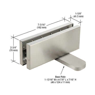 CRL Brushed Stainless Hydraulic Patch Fitting with 2-9/16" Setback - NHO