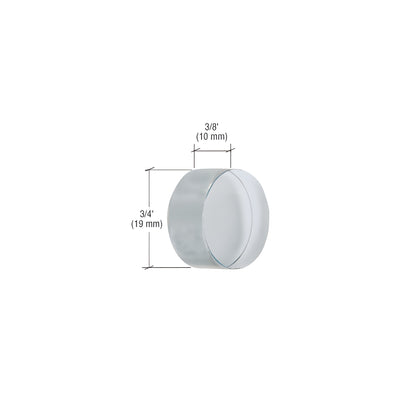 CRL 3/4" UV Bond Round Crystal Shelf Support