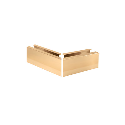 CRL Polished Brass 12" 135 Degree Mitered Corner Cladding for L56S Series Standard Square Base Shoe