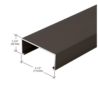 CRL-U.S. Aluminum Center Hung Door Header, Dark Bronze/Black Anodized Class 1 - 21'-4"