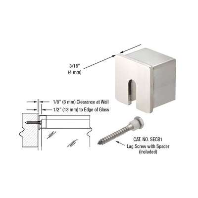 CRL 316 Brushed Stainless Steel Stabilizing End Cap for 1-1/2" SRF15 Series Roll Form Cap Railing