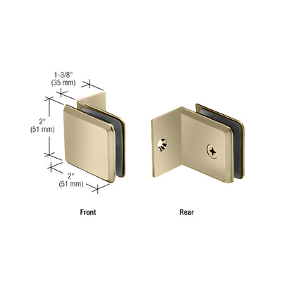 CRL Brushed Bronze Fixed Panel Beveled Clamp With Small Leg