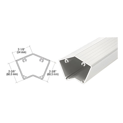 CRL Sky White 200, 300, 350, and 400 Series 48" 135 Degree Surface Mount Post