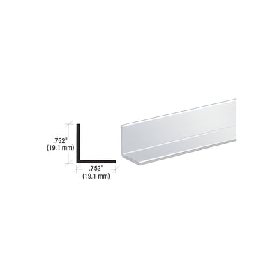 CRL Brite Anodized 3/4" Aluminum Angle Extrusion
