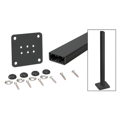 CRL Matte Black Trim-Line 36" Surface Mount Post Kit