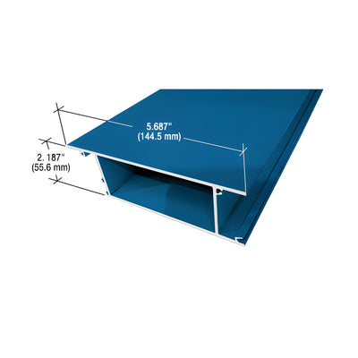 CRL-U.S. Aluminum Custom KYNAR® Paint 5-11/16" Top Door Rail for 1-5/16" Glass - 21'0