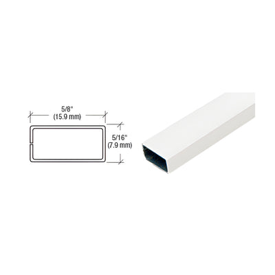 CRL White 5/8" x 5/16" Roll Formed Aluminum Spreader Bar