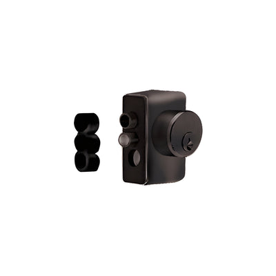 CRL Oil Rubbed Bronze Left Hand Keyed Access Device for Glass Door Panic and Deadbolt Handle