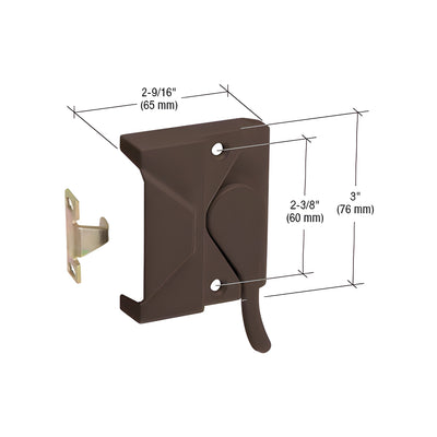 CRL Bronze Left Hand Casement Window Lock 2-3/8" Screw Holes