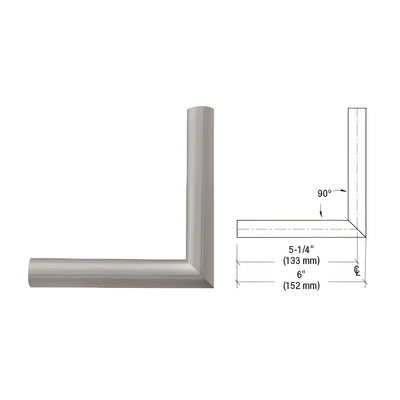 CRL Brushed Stainless Steel Wall 90 Degree Corner