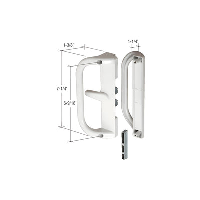 CRL White Surface Mounted Hook Style Handle 6-5/8" Screw Holes