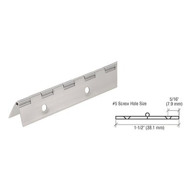 CRL Nickel on Steel Piano Hinge with 1-1/2" Open Width