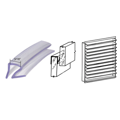 CRL Clear Jalousie and Louver Slat Vinyl - 100' Roll