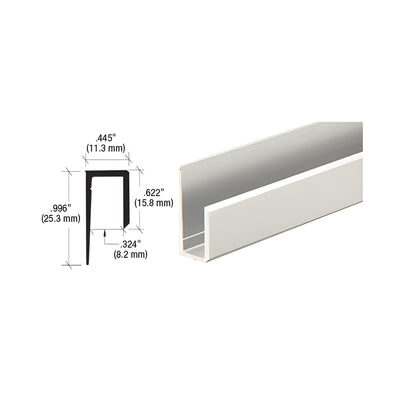 CRL Satin Anodized Canadian Style 1/4" Deep Nose "J" Channel