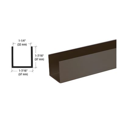 CRL Duranodic Bronze 1-1/4" U-Channel Extrusion - 144"