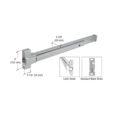 CRL Satin Stainless Steel Touch Bar Rim Panic Exit Device