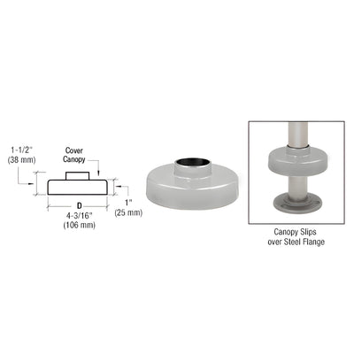 CRL Brushed Stainless Canopy for 1-1/2" Tubing