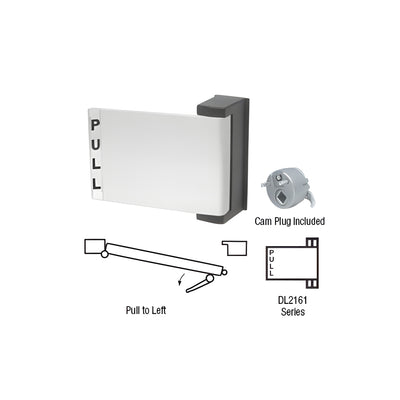 CRL Aluminum Universal Push-Pull Paddle Handle - Pull to Left