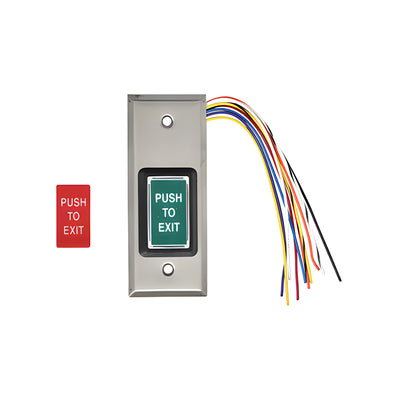 CRL Narrow Push To Exit Switch With Adjustable Release Timer