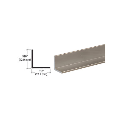 CRL Brushed Nickel 1/2" Aluminum Angle Extrusion
