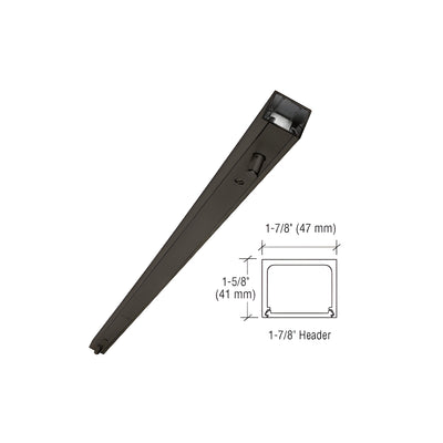 CRL Black Bronze Anodized 72" Stock Size Double Door Narrow Header