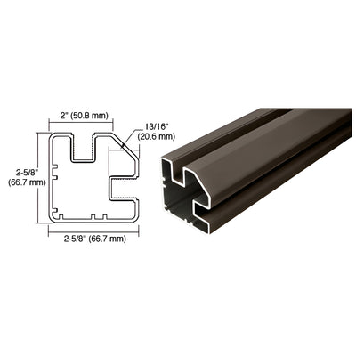 CRL Matte Bronze 36" Long 2" x 2-5/8" Square 90 Degree Post