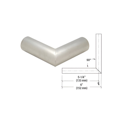 CRL Brushed Stainless Steel 1-1/2" Schedule 40 - 90 Degree Corner