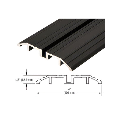 CRL Black/Bronze Anodized 120" Length Bottom Guide Threshold for OT Series Top Hung Sliders and Bi-Fold Doors