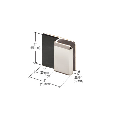 CRL Polished Chrome Beveled Style Frameless Shower Door Stop