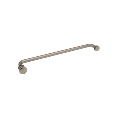 CRL Brushed Nickel 18" Towel Bar with Traditional Knob