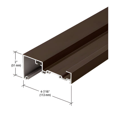 CRL-U.S. Aluminum Flush Front Header Mullion, Bronze Black Anodized - 24'-2"