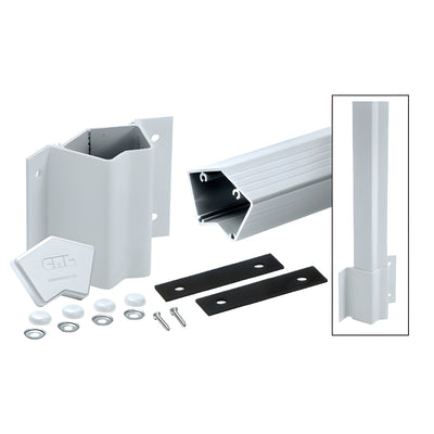 CRL Mill 48" Inside 135 Degree Fascia Mount Post Kit for 100 Series Rails