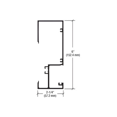 CRL-U.S. Aluminum Wall Jamb for 6" System, Custom Paint- 24'-2