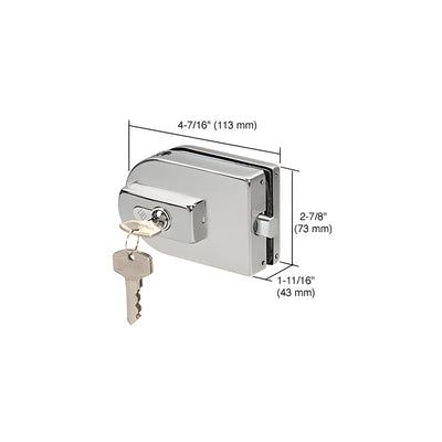 CRL Brushed Stainless PTH Series Glass Mounted Patch Lock