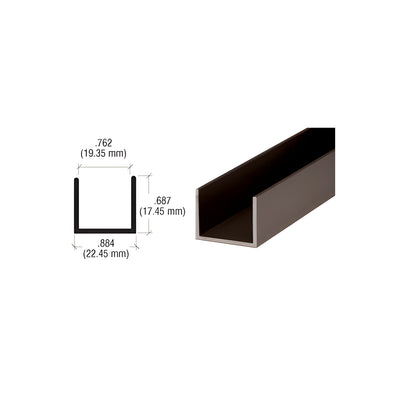 CRL Dark Bronze 3/4" U-Channel