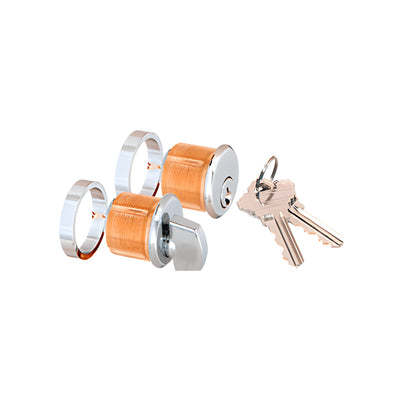 CRL Polished Stainless AMR215 Series Keyed Cylinder/Thumbturn for Use With AMR215 Series Patch Lock