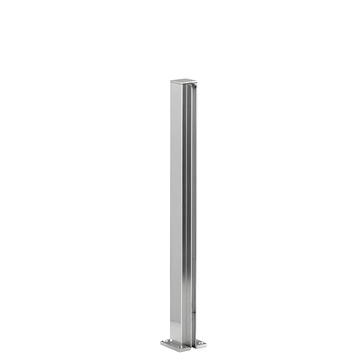 CRL Brite Anodized 18" End Design Series Partition Post