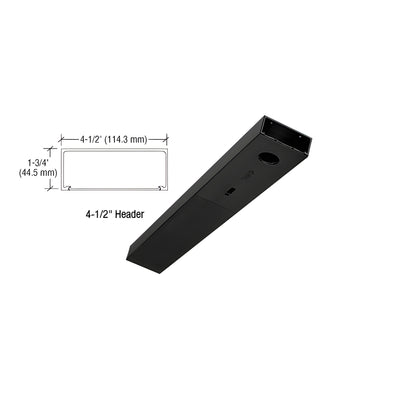CRL Matte Black 4-1/2" x 36" Single Door Header