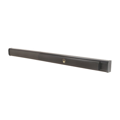 CRL Dark Bronze 48" Jackson® 1285 Push Pad Concealed Vertical Rod Right Hand Reverse Bevel Panic Exit Device with Cylinder Dogging