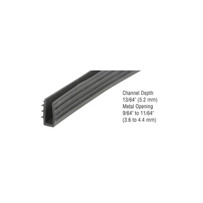 CRL Glazing Vinyl 13/64" Channel Depth 9/64" to 11/64" Metal Opening - 100' Roll