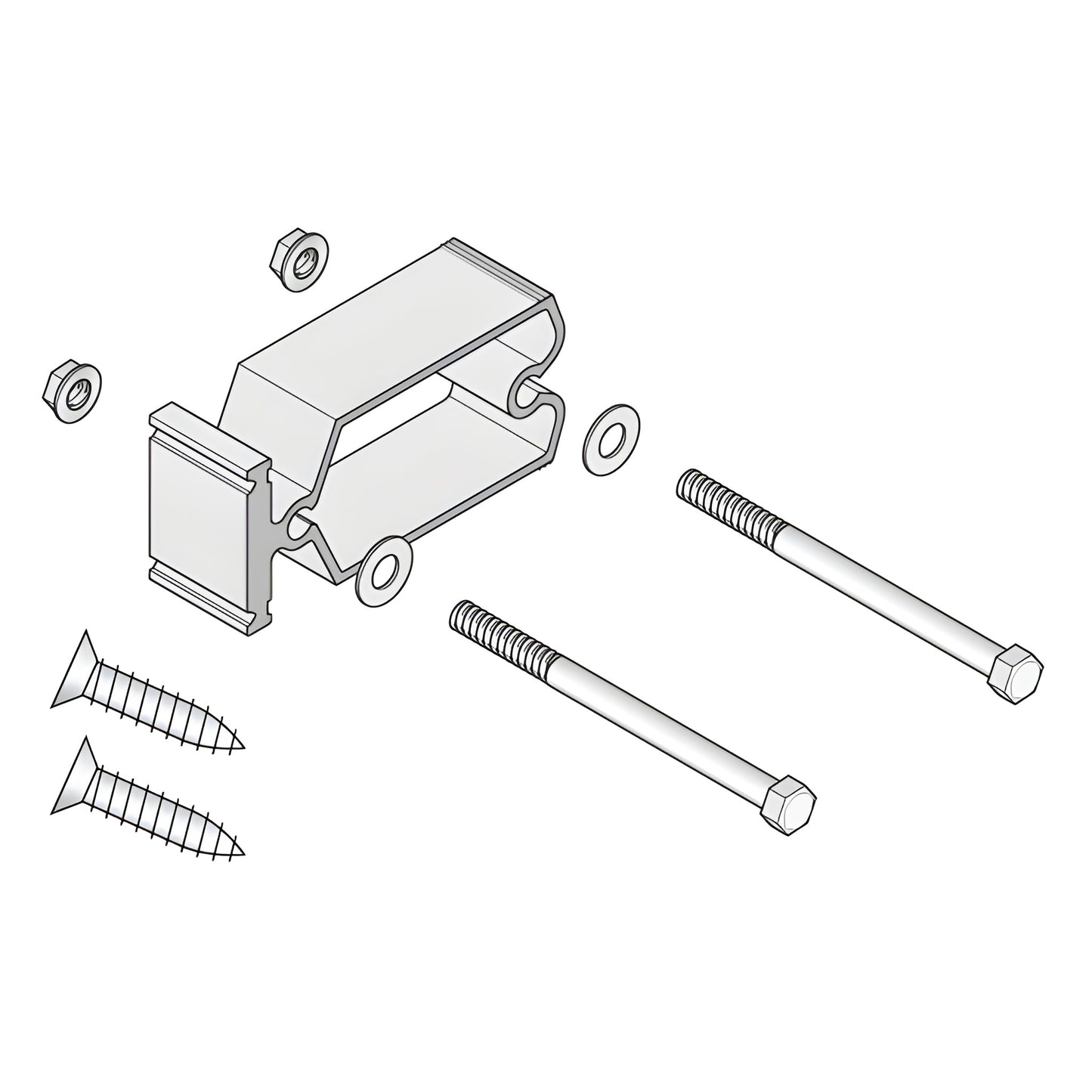 CRL-U.S. Aluminum Mullion Shear Block & Bolt Kit, 6-Pack, 2.91 PSI