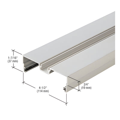 CRL-U.S. Aluminum Male Expansion Mullion with Weatherseal, Clear Anodized - 24'-2"