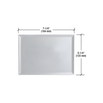 CRL Clear Triple Blank without Screw Holes Glass Mirror Plate