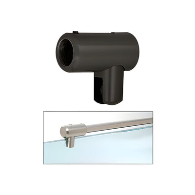 CRL Matte Black Support Bar U-Bracket for 1/4" and 5/16" Glass