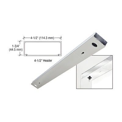 CRL Satin Anodized 4-1/2" x 72" Double Door Header