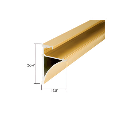 CRL Brite Gold Anodized 96" Aluminum Shelving Extrusion for 3/8" Glass